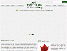 Tablet Screenshot of critterspet.com